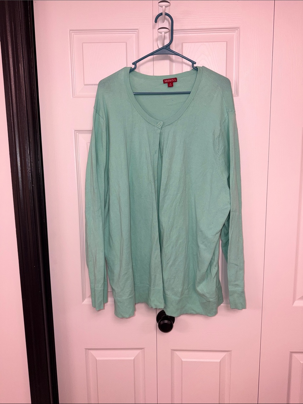 Merona Mint Green Scoop Neck Button Cardigan